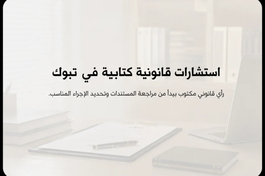 استشارات قانونية كتابية في تبوك