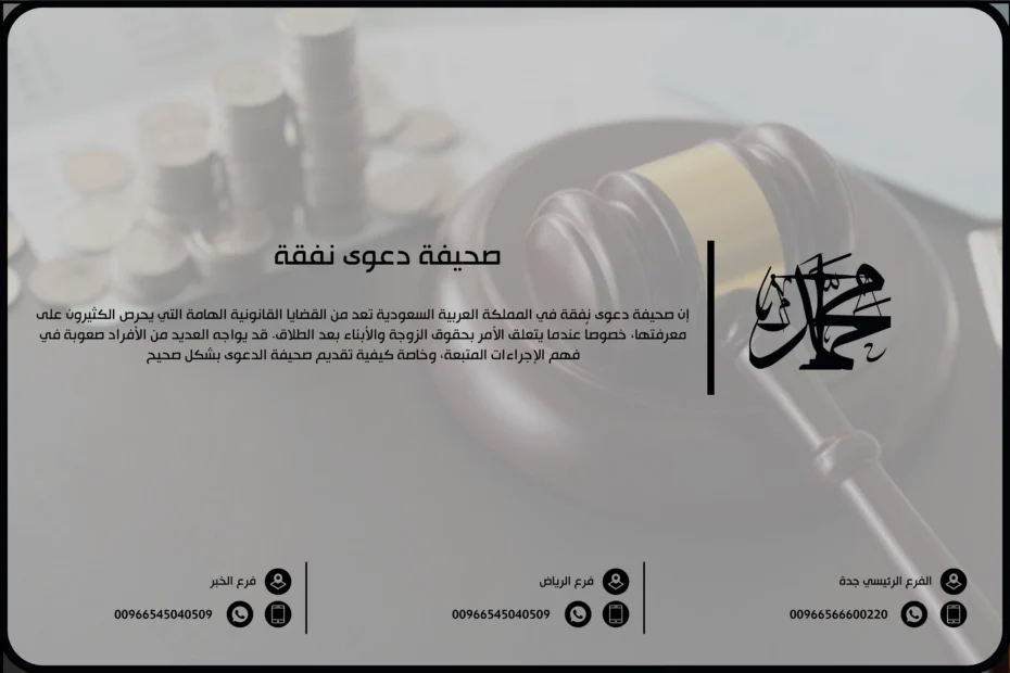 صحيفة دعوى نفقة